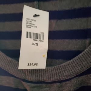 Lane Bryant size 26/28 gray/navy top